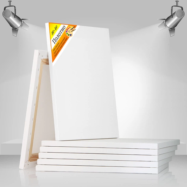 Полотно художнє Gencla White 30х40 на підрамнику (43х18 сосна зрощена) EmojiFrame - зображення 3