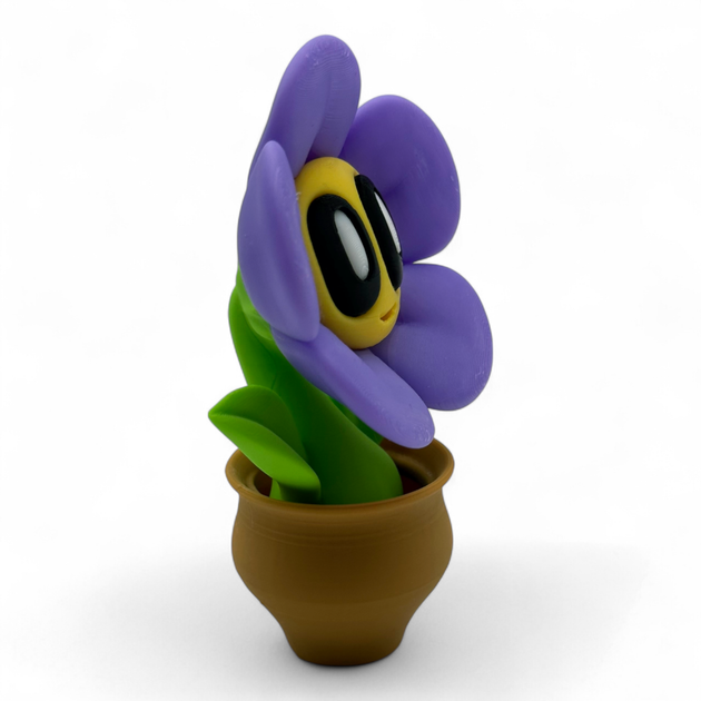 Іграшка у формі квітів Blob Flowers Violet Фіалка у горщику [FDM-друк] - зображення 2
