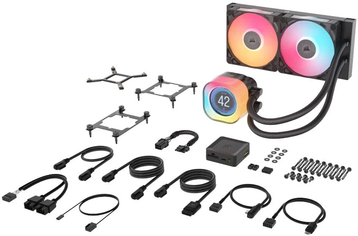 System chłodzenia wodą Corsair iCUE Link TITAN 240 RX LCD Black (CW-9061022-WW) - obraz 5