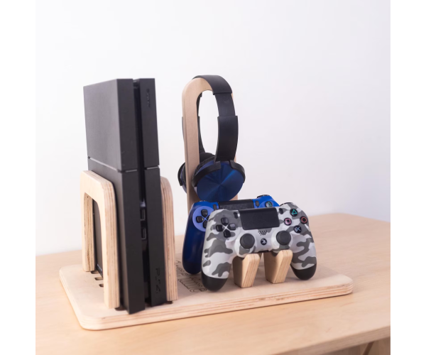 Підставка для приставки PS4 та PS5 DROM тримач для джойстиків та аксесуарів і навушників - Фото 2 Підставка для приставки PS4 та PS5 DROM тримач для джойстиків та аксесуарів і навушників - изображение 2
