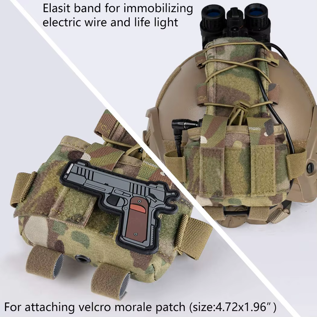Чохол-противагу для акумулятора для шолома (FAST) - Cordura, ClefersTac W82, мультикам (5024608) - Фото 6 Чохол-противагу для акумулятора для шолома (FAST) - Cordura, ClefersTac W82, мультикам (5024608) - зображення 6
