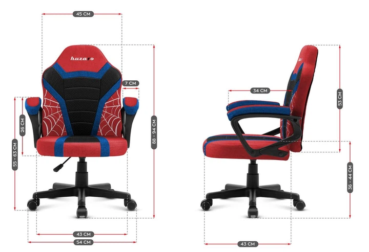 Дитяче комп'ютерне геймерське крісло HUZARO Ranger 1.0 Spider Mesh - Фото 8 Дитяче комп'ютерне геймерське крісло HUZARO Ranger 1.0 Spider Mesh - изображение 8