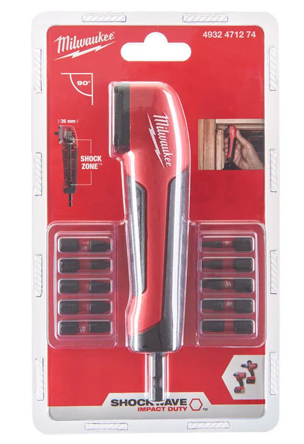 Угловая насадка SHOCKWAVE + 10 бит 25 мм MILWAUKEE (4932471274) SDRT_54932471274 - Фото 8 Угловая насадка SHOCKWAVE + 10 бит 25 мм MILWAUKEE (4932471274) SDRT_54932471274 - изображение 8