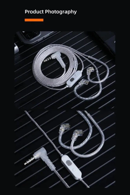 Кабель KZ M2 для наушников с двойным HD микрофоном c-pin/QDC 3,5 мм - изображение 4