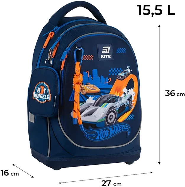 Шкільний набір Kite Education Hot Wheels 3 предмети (SET_HW25-724S) - зображення 3