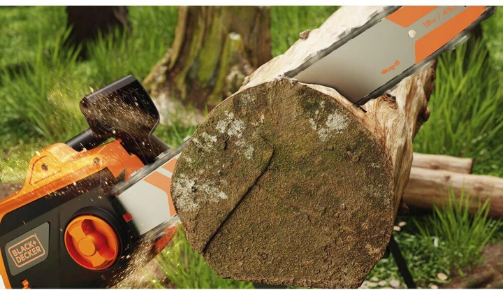 Пила ланцюгова електрична BLACK+DECKER, 2.2 кВт, шина 45 см, ланцюг 3/8'', швидкість 14,50 м / с, вага 6.1 кг (BECS2245) - Фото 6 Пила ланцюгова електрична BLACK+DECKER, 2.2 кВт, шина 45 см, ланцюг 3/8'', швидкість 14,50 м / с, вага 6.1 кг (BECS2245) - изображение 6