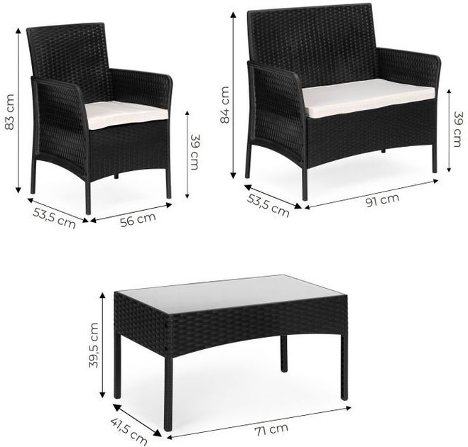 Набір садових меблів ModernHome by Multistore (GT-118-BC-BG) - зображення 7
