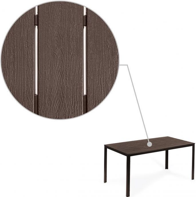 Садовий стіл ModernHome by Multistore (SAK-156 BROWN) - зображення 4