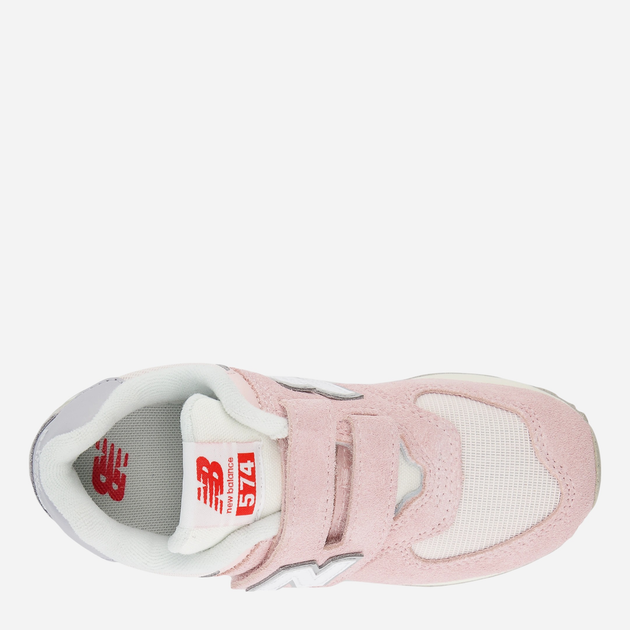 Sneakersy dziecięce dla dziewczynki na rzepy New Balance 574 PV574BKM 28 (10.5US) Jasnoróżowe (197968153012) - obraz 4