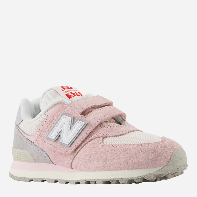 Sneakersy dziecięce dla dziewczynki na rzepy New Balance 574 PV574BKM 35 (3US) Jasnoróżowe (197968153005) - obraz 2