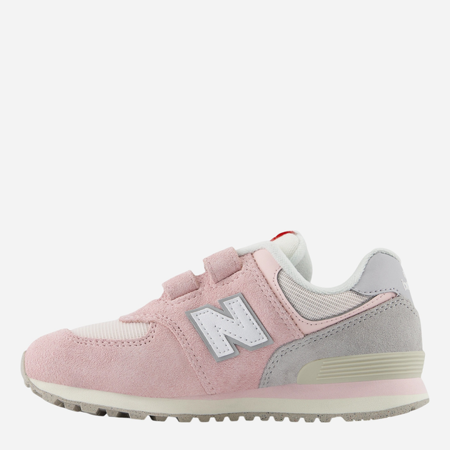 Sneakersy dziecięce dla dziewczynki na rzepy New Balance 574 PV574BKM 32 (13.5US) Jasnoróżowe (197968153074) - obraz 3