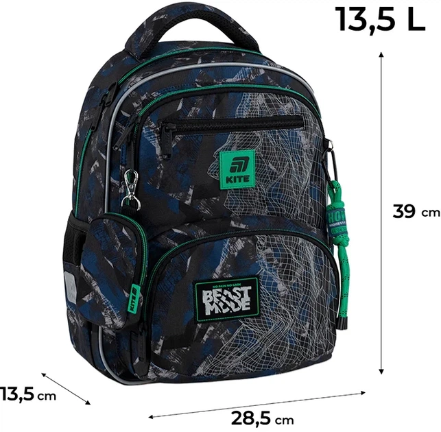 Шкільний набір Kite Education Beast Mode 3 предмети (SET_K25-773M-3) - зображення 3
