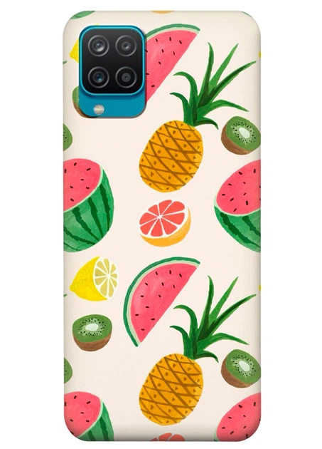 Силиконовый чехол ПринтОК для Samsung Galaxy M12 - Фрукты - Фото 1 Силиконовый чехол ПринтОК для Samsung Galaxy M12 - Фрукты - изображение 1