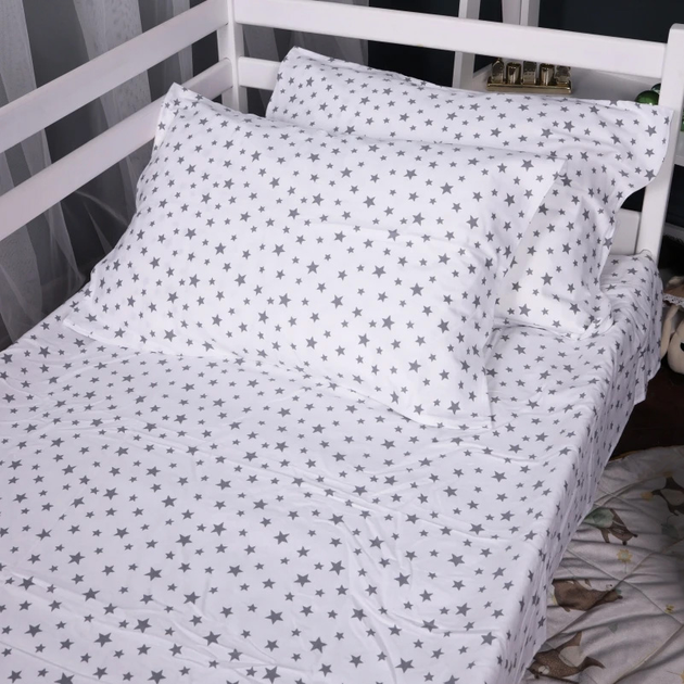 Простирадло на гумці MirSon Фланель 016 White Stars 90x200 см від Rozetka на платформі USKIDKA Акція на Простирадло на гумці MirSon Фланель 016 White Stars 90x200 см від Rozetka