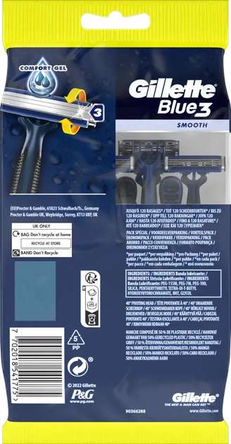 Станок Gillette Blue 3 (12) одноразовый - изображение 2