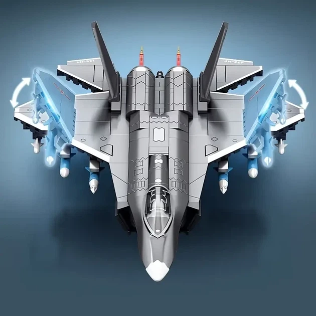 Конструктор военный самолет J-35 Fighter истребитель на 621 деталей 39 см (586) - Фото 3 Конструктор военный самолет J-35 Fighter истребитель на 621 деталей 39 см (586) - изображение 3