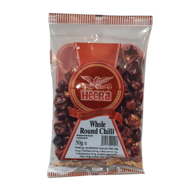 Перець чилі круглий Екстра гострий Whole round chilli extra hot 50г Heera 5031416222217 - Фото 1 Перець чилі круглий Екстра гострий Whole round chilli extra hot 50г Heera 5031416222217 - зображення 1