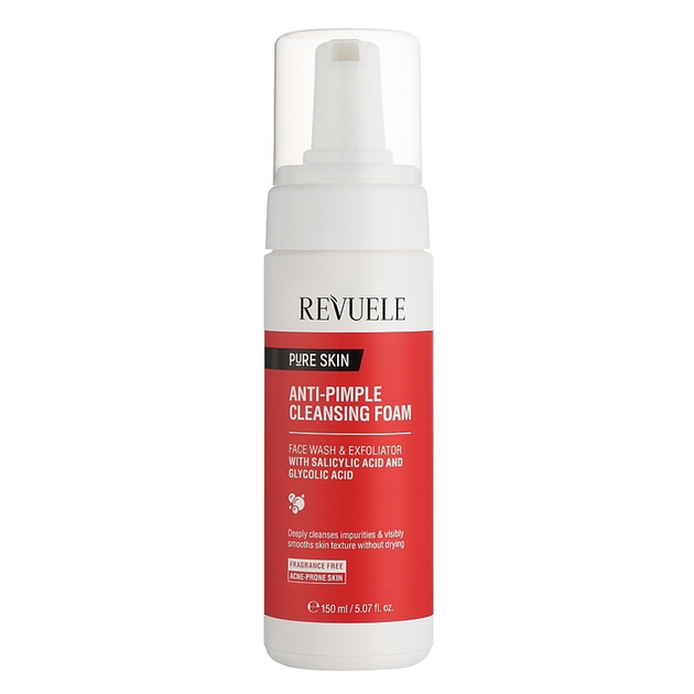 Пінка для вмивання проти прищів Revuele Pure Skin Anti-Pimple Cleansing Foam, 150 мл - зображення 2