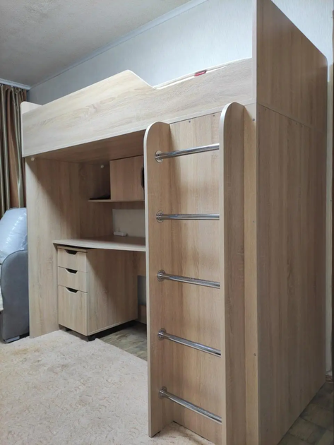 Детская кровать со столом и шкафом Райан ST-055 80x190 см (ST-055) - Фото 2 Детская кровать со столом и шкафом Райан ST-055 80x190 см (ST-055) - изображение 2