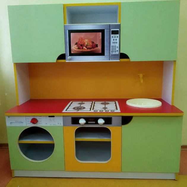 Детская игровая кухня "Малютка" Gap DS-77 1200x430x1250 мм (ДСDS77М) - Фото 1 Детская игровая кухня "Малютка" Gap DS-77 1200x430x1250 мм (ДСDS77М) - изображение 1