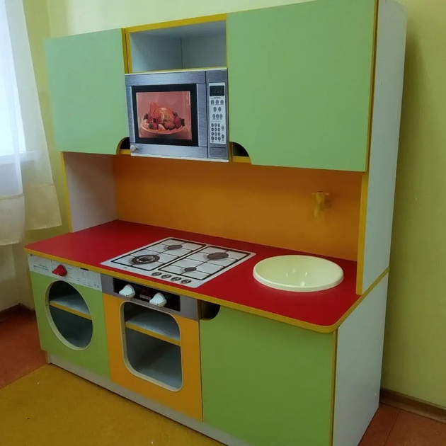 Детская игровая кухня "Малютка" Gap DS-77 1200x430x1250 мм (ДСDS77М) - Фото 2 Детская игровая кухня "Малютка" Gap DS-77 1200x430x1250 мм (ДСDS77М) - изображение 2