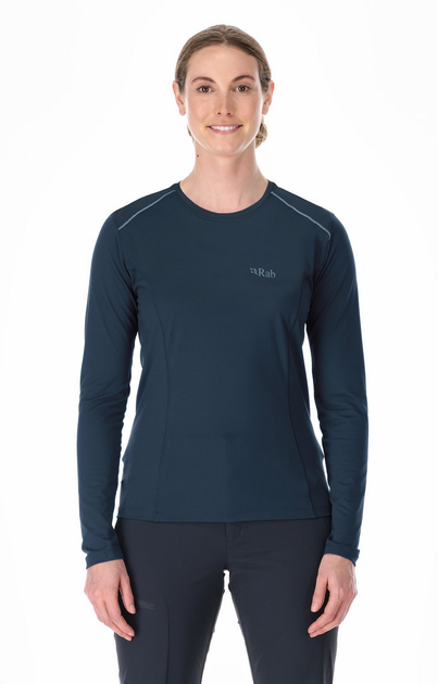 Футболка з довгим рукавом жіночі Rab Force LS Tee Wmns, Tempest Blue, L (14) (RB QBL-08-TMB-14) - зображення 3