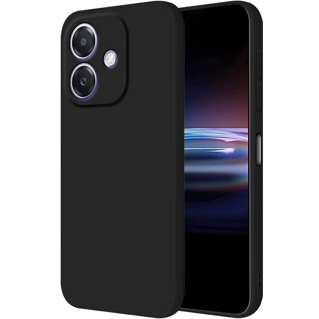 Чехол Fiji Full Soft Premium для Oppo A3x (CPH2641) противоударный бампер с микрофиброй Black - Фото 1 Чехол Fiji Full Soft Premium для Oppo A3x (CPH2641) противоударный бампер с микрофиброй Black - изображение 1