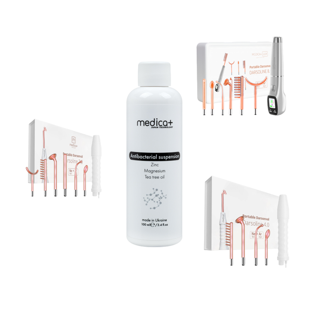 Суспензия medica+ antibacterial suspension 100 мл для дарсонвализации, антисептическая - Фото 5 Суспензия medica+ antibacterial suspension 100 мл для дарсонвализации, антисептическая - изображение 5