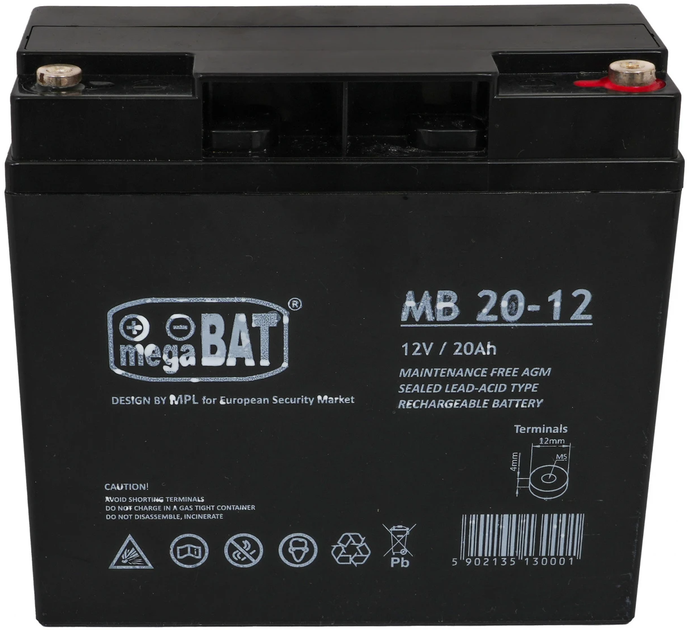 Гелевий акумулятор MegaBat 12V/20Ah (5902135130001) - зображення 2