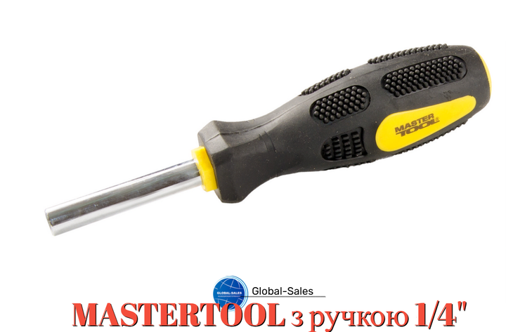 Отвертка Mastertool магнитная для насадок 1/4" (40-0339) - Фото 1 Отвертка Mastertool магнитная для насадок 1/4" (40-0339) - изображение 1