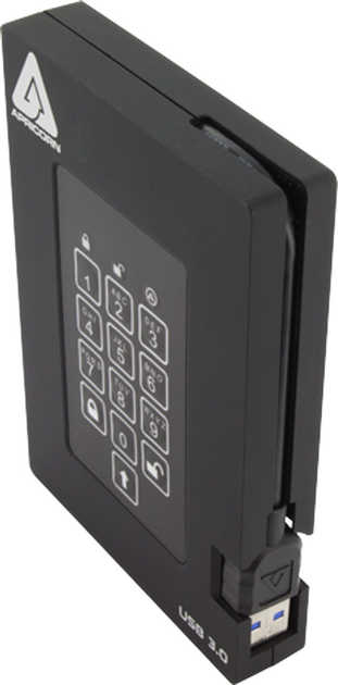 Dysk twardy Apricorn Aegis Fortress 256GB USB 3.2 Black (A25-3PL256-S512F) - obraz 2