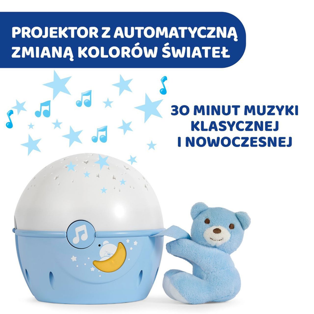Lampka nocna projektor gwiazdek Chicco First Dreams Next2Stars Niebieski (8058664062355) - obraz 7