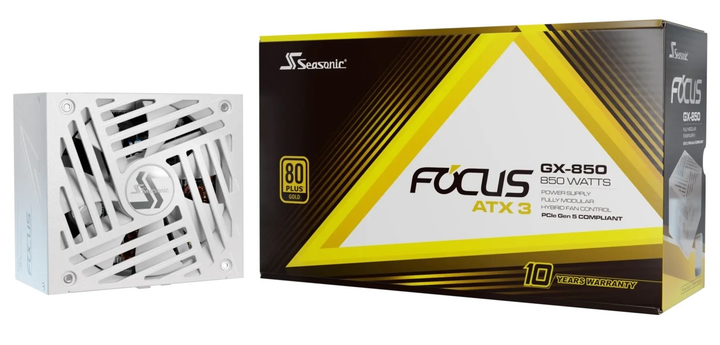 Zasilacz Seasonic Focus GX 850W White (FOCUS-GX-850-V4-WHITE) - obraz 9