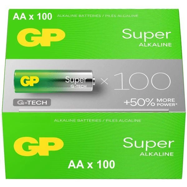 Батарейка LR6 GP Super G-Tech-10 ШТУК Alkaline AA, пальчикова - Фото 5 Батарейка LR6 GP Super G-Tech-10 ШТУК Alkaline AA, пальчикова - зображення 5