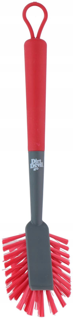 Szczotka do mycia naczyń Dirt Devil z rączką czerwona (8711252494562) - obraz 1