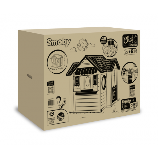 Детский игровой домик Smoby Life Шеф Хауз с кухней кассой набором посуды и аксессуаров (7600810407) - изображение 3