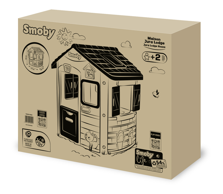 Ігровий будиночок лісника Smoby Life Нео зі віконницями 123x115x132 см (7600810504) - зображення 4
