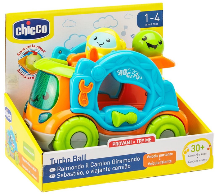  Wesoła elektroniczna ciężarówka Chicco Turbo Ball Rolling Truck (8058664145034) - obraz 2