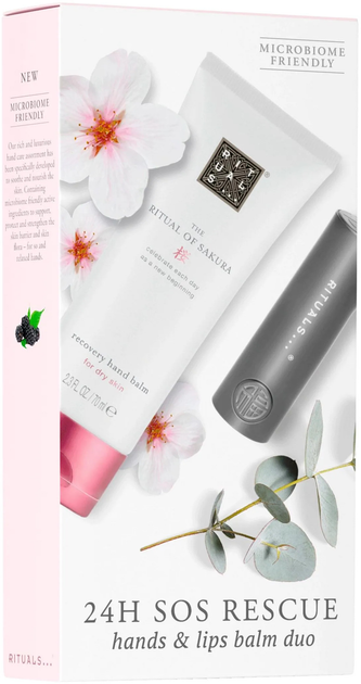 Набір косметики по догляду Rituals The Ritual Of Sakura Бальзам для губ 4.8 г + Бальзам для рук 70 мл (8719134154474) - зображення 2