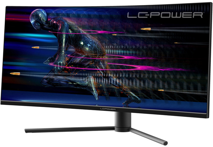 Монітор 34" LC-Power Ultra-wide Curved PC Monitor (LC-M34-UWQHD-180-C) - зображення 3