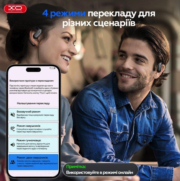 Бездротові навушники XO G37 Al Translate OWS (з функцією перекладу на різні мови). Навушники для спорту - зображення 8