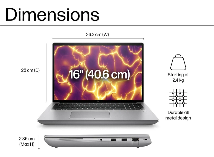 Ноутбук Hp ZBook Fury 16 G11, (62X59EA) 16