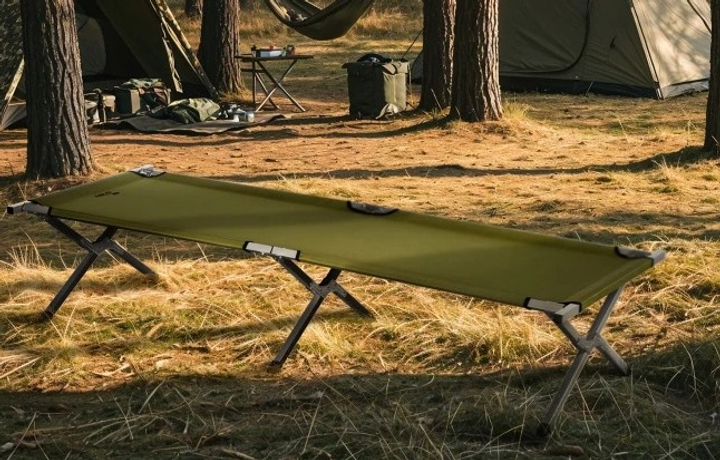 Розкладне ліжко Nils CAMP туристичне 200 × 60 × 44 см зеление NC2756 (5908261680328) - зображення 9