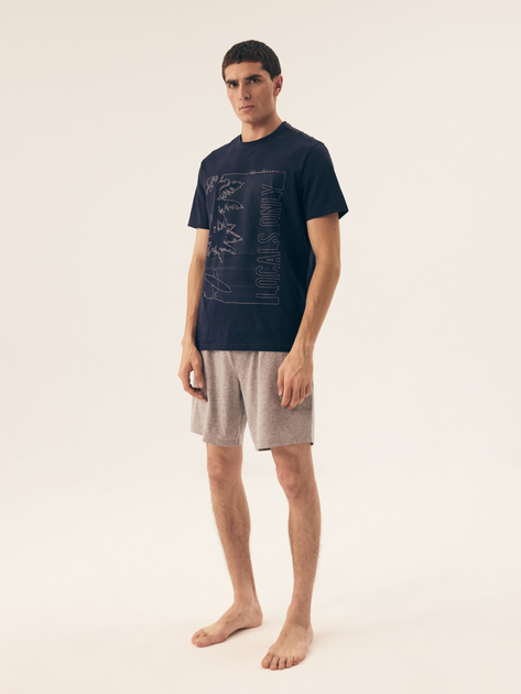 Piżama męska z szortami i krótkim rękawem letnia bawełniana Henderson Surf 42598-59X M Niebieska (5903972399897) - obraz 3