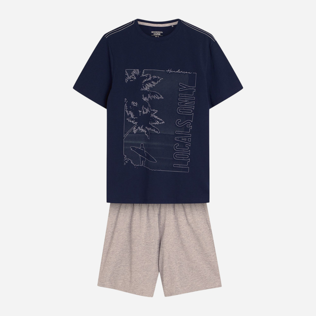 Piżama męska z szortami i krótkim rękawem letnia bawełniana Henderson Surf 42598-59X M Niebieska (5903972399897) - obraz 7