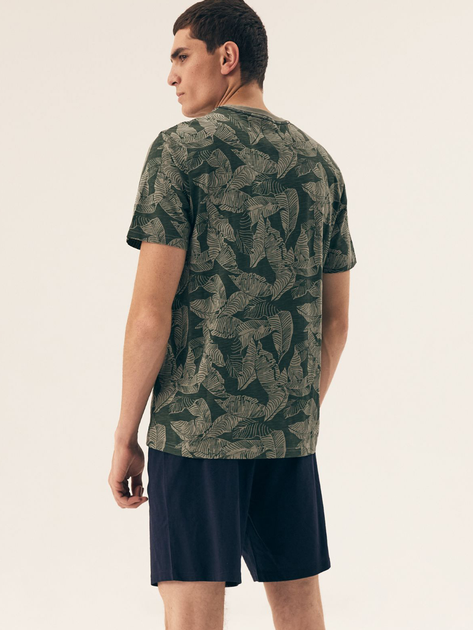 Piżama męska z szortami i krótkim rękawem letnia bawełniana Henderson South 42599-77X 2XL Zielona (5903972500606) - obraz 2
