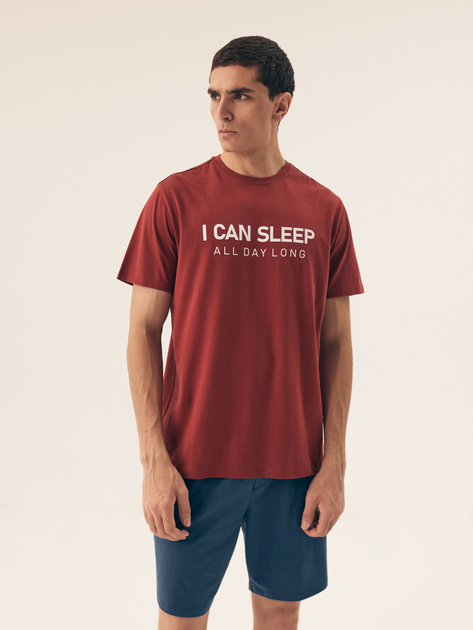 Piżama męska z szortami i krótkim rękawem letnia bawełniana Henderson Sleeper 42614-33X 2XL Czerwona (5903972509388) - obraz 1