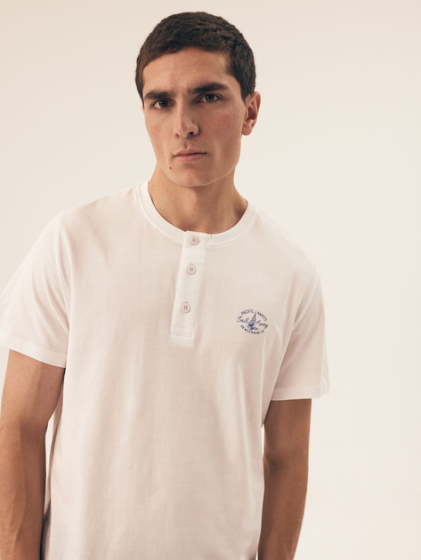 Піжама (футболка + шорти) чоловіча бавовняна Henderson Dock 42616-00X L Біла (5903972398623) - зображення 5