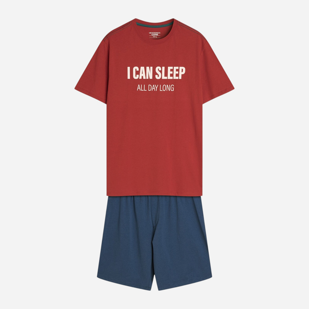 Piżama męska z szortami i krótkim rękawem letnia bawełniana Henderson Sleeper 42614-33X 2XL Czerwona (5903972509388) - obraz 7