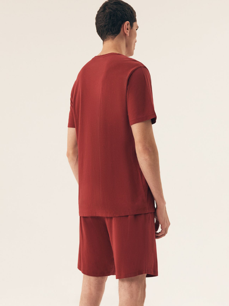 Piżama męska z szortami i krótkim rękawem letnia bawełniana Henderson Daft 42626-33X 2XL Czerwona (5903972398906) - obraz 2
